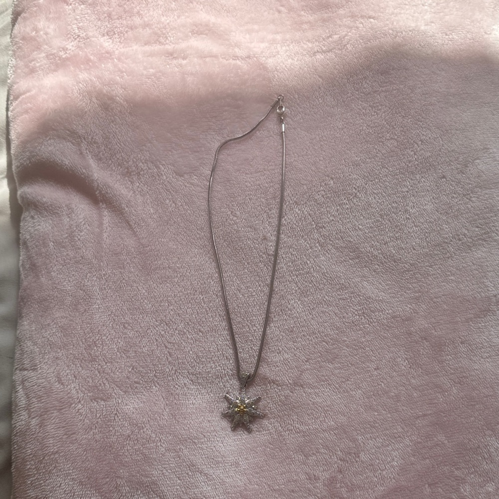 NWOT Park Lane Silver and Gold Starburst Necklace